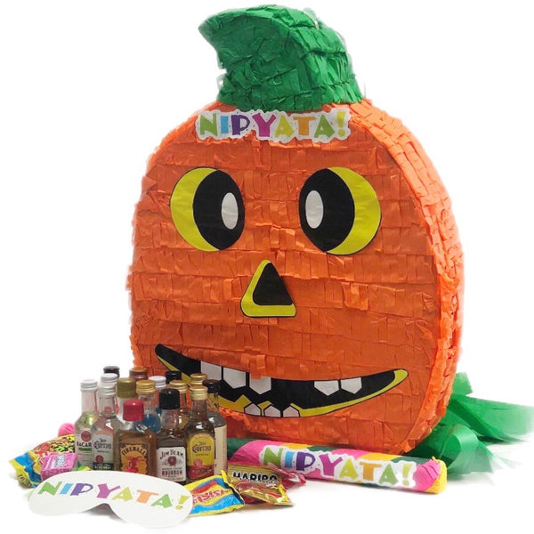 Smashing Pumpkins NIPYATA!: Halloween Booze-filled Piñata! (Mini Plastic Bottles Pre-loaded) - FREE Shipping Included (Pre-Order arrives by Oct 25th, 2024)