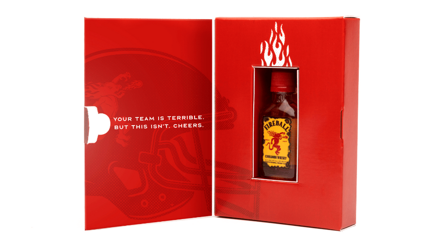 4 Pack of Fireball® Footbawl Drinkable Greeting Cards - Liquor NOT Included (FREE Ground Shipping)