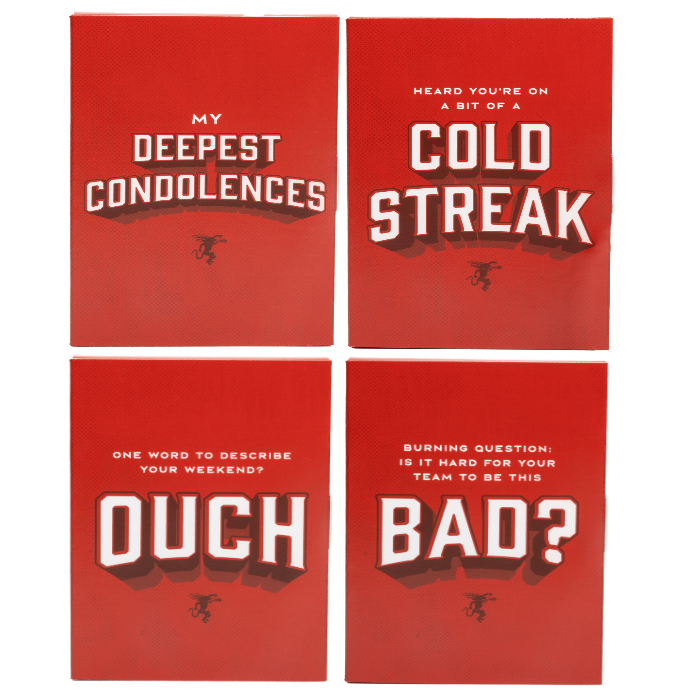 4 Pack of Fireball® Footbawl Drinkable Greeting Cards - (FREE Ground Shipping)