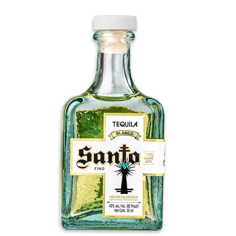 Santo Blanco Tequila, 50 ML Bottle (10 Pack)