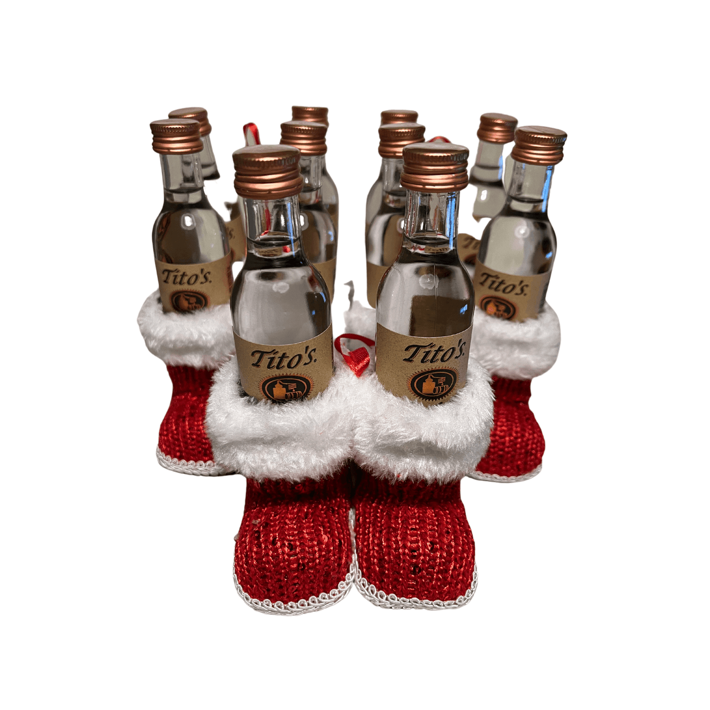 Tito's Drunken Santa Booties (5 Pairs, 10 50ml mini bottles)