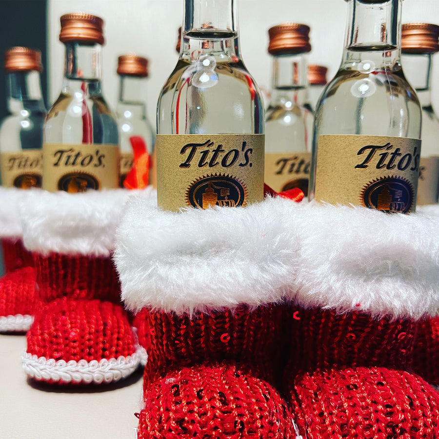 Tito's Drunken Santa Booties (5 Pairs, 10 mini bottles)