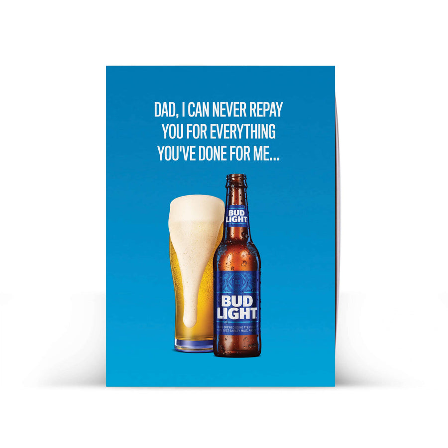 Bud Light® "Happy Father's Day" Drinkable Card® 2023 (Limited Edition)