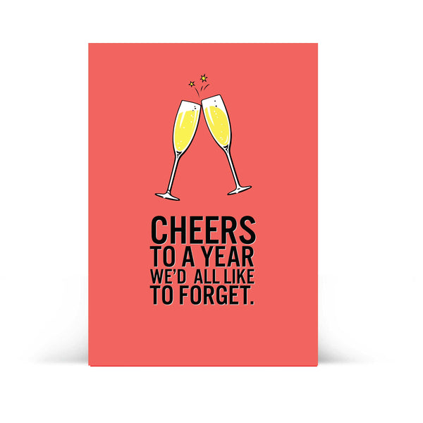 "Cheers to a Year!" Drinkable Card® (FREE 2 Day Shipping)