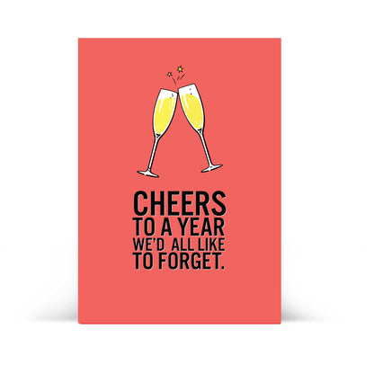 "Cheers to a Year!" Drinkable Card® (FREE 2 Day Shipping)