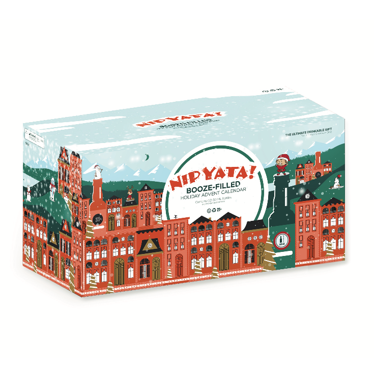 NIPYATA!® Boozy Advent Calendar: 12 Shots of Christmas®! (12 Bottles Pre-loaded)